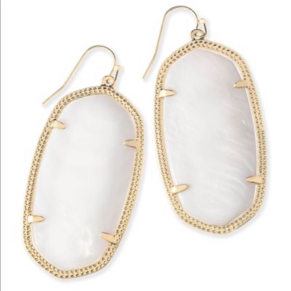 Kendra Scott Danielle white/gold earrings